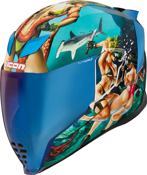 Casca Icon Airflite Pleasuredome4 sisak – kék, L-es méret, 1, nordicamoto.ro