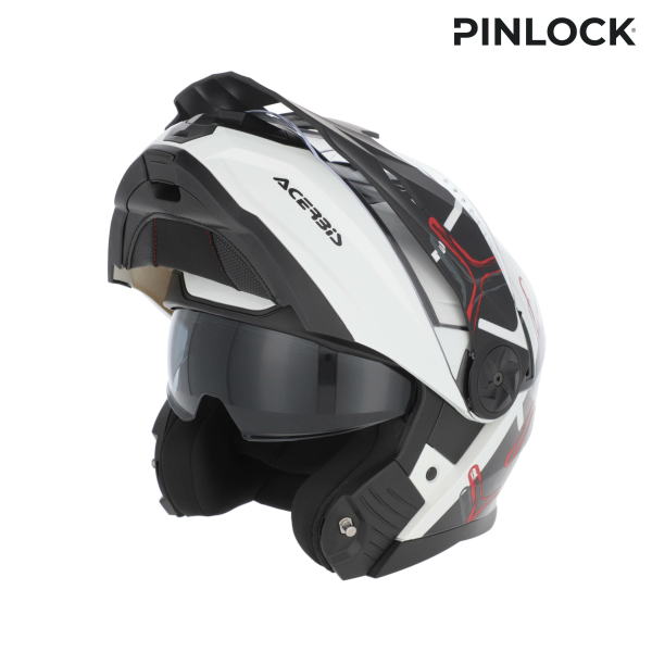 Acerbis Rider Graphic felhajtható sisak, fehér/fekete, L-es méret, 1, nordicamoto.ro