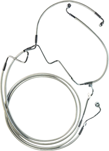 Designer Series Dot Extended Abs Touring Lower Brake Line Kit Chrome, Sterling Chromite® Ii Oversize [+102 mm (4'')], 1, nordicamoto.ro