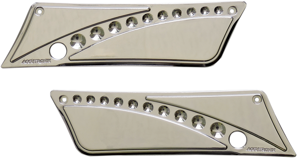 Drilled Saddlebag Latch Covers Silver, 1, nordicamoto.ro