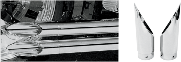 Family Jewel Exhaust Tip Chrome, 2, nordicamoto.ro