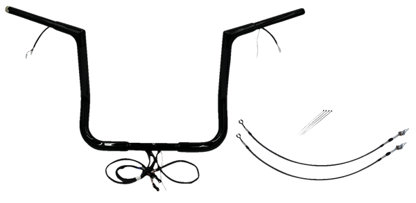 Plug & Play Ez Install 1-1/4(r) Flat Top Handlebar Kit Black, 3, nordicamoto.ro