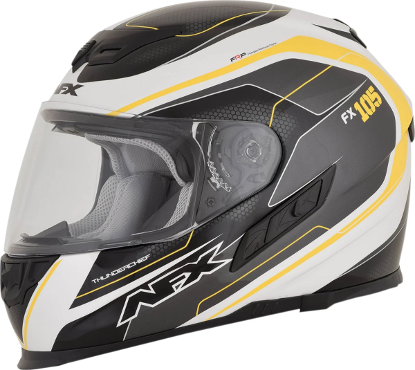Fx-105 Thunderchief Street Helmet Black/white/yellow 2x-large Multi, Yellow 2XL, 1, nordicamoto.ro
