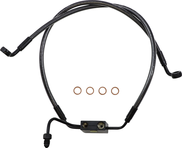 Designer Series Dot Front Lower Brake Line Kit Black, Black Pearl, 1, nordicamoto.ro