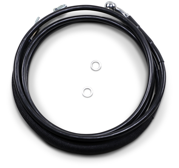 Stainless Steel Hydraulic Clutch Line Vinyl-coat Black +305 mm (12''), 1, nordicamoto.ro