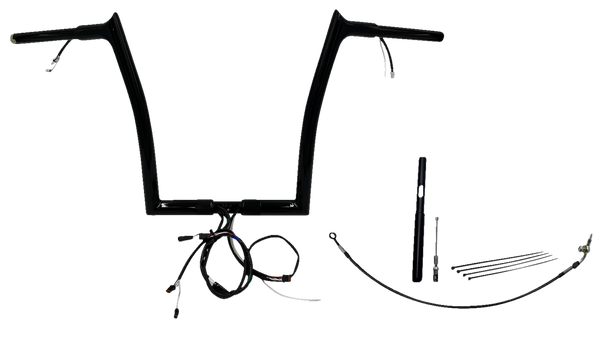Plug & Play Ez Install 1-1/4(r) Pointed Top Handlebar Kit Black, 2, nordicamoto.ro