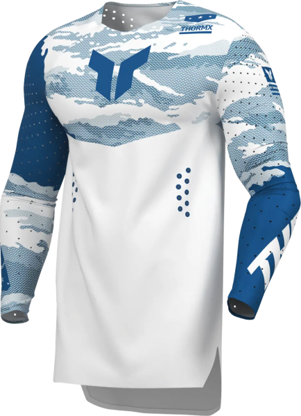 Thor Sportmode Recon LE póló, kék/fehér, M, 3, nordicamoto.ro