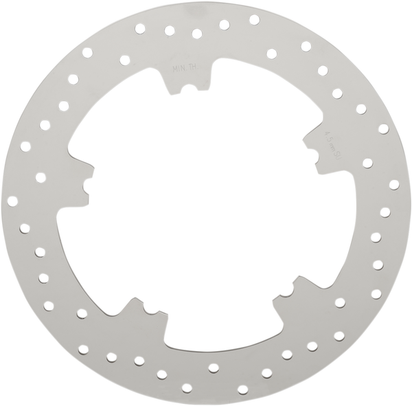 Polished Stainless Steel Drilled Brake Rotor Polished, 1, nordicamoto.ro