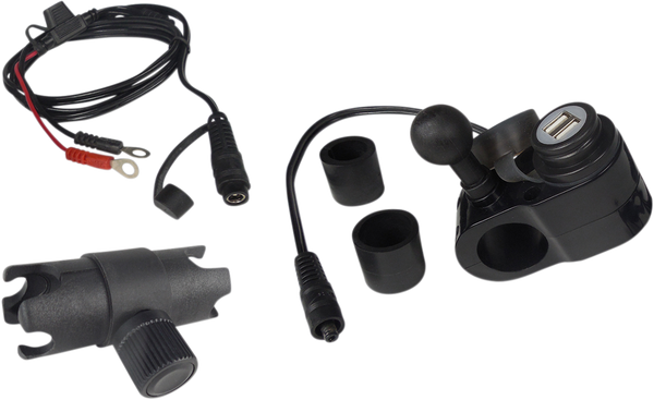 Dual Usb Port Charger With 1(r) Ball Mount Black, 1, nordicamoto.ro