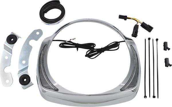 Fang® Headlight Bezels Chrome, 1, nordicamoto.ro