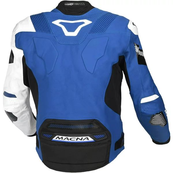 Geaca de piele sport/touring MACNA POINTER 50 Alb/Rosu, 6, nordicamoto.ro
