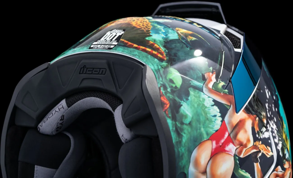 Casca Icon Airflite Pleasuredome4 sisak – kék, L-es méret, 5, nordicamoto.ro