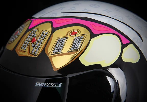 Casca Icon Airform™ Grillz Black/Gold/Pink/White S, 8, nordicamoto.ro