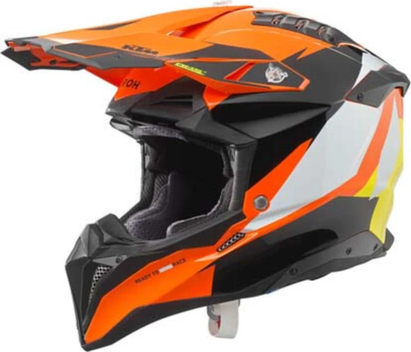 KTM AVIATOR 3 sisak – sárga/narancs/fekete/fehér, L-es méret (59–60), 1, nordicamoto.ro