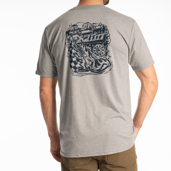 Tricou Klim Guts n' Glory Tri-blend Heathered Neptune - Monument, 12, nordicamoto.ro