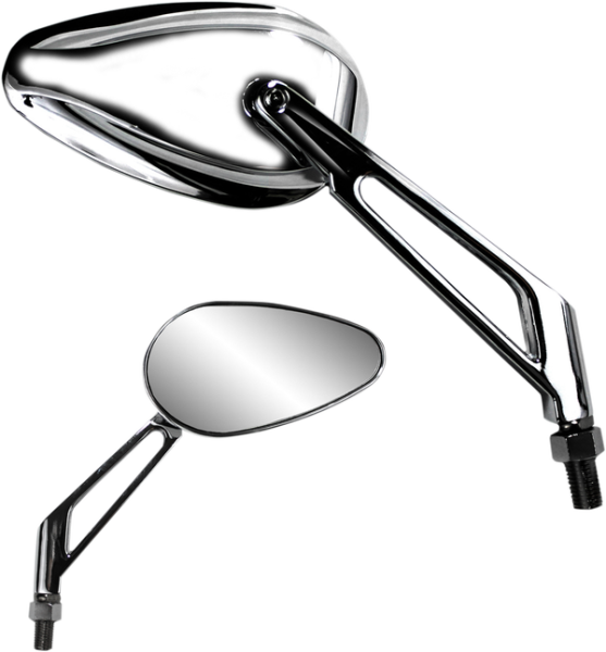 X-treme Mini Teardrop Mirror Silver, 1, nordicamoto.ro