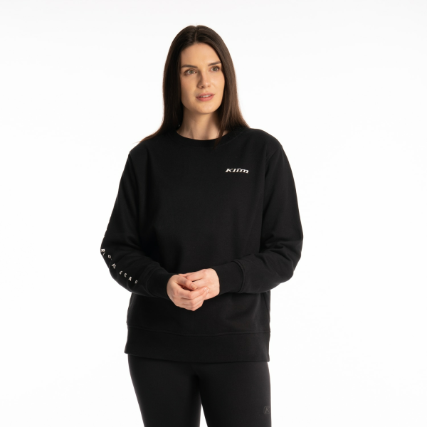 Bluza Dama Klim Morgan Ridge Crew Black - White, 9, nordicamoto.ro