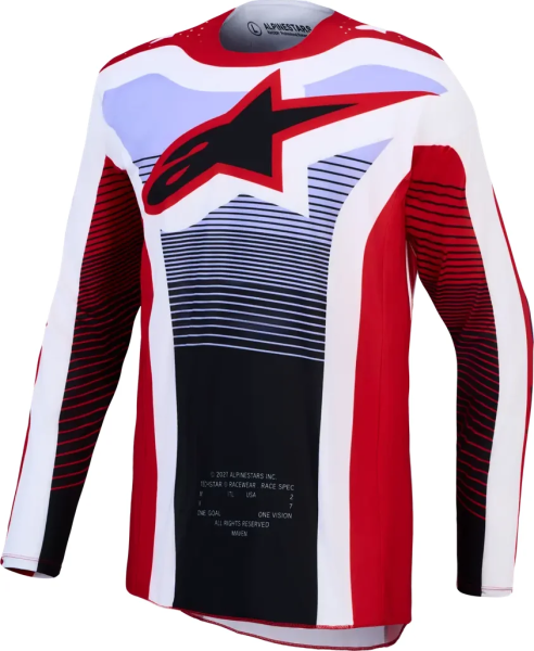 Alpinestars Techstar Maven póló, fehér/piros/fekete, L-es méret, 1, nordicamoto.ro
