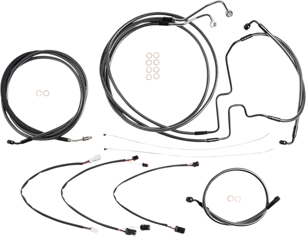 Karbonfibr Designer Handlebar Installation Kit Silver, 1, nordicamoto.ro