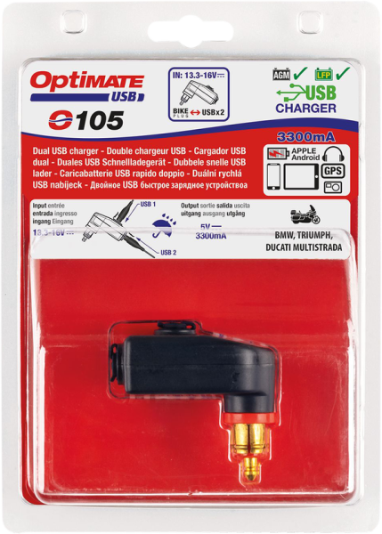 Optimate Dual Output Usb Blue, 4, nordicamoto.ro