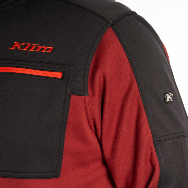 Pulover Klim Glacier 1/4 Zip Mid Layer Dark Olive - Black, 20, nordicamoto.ro