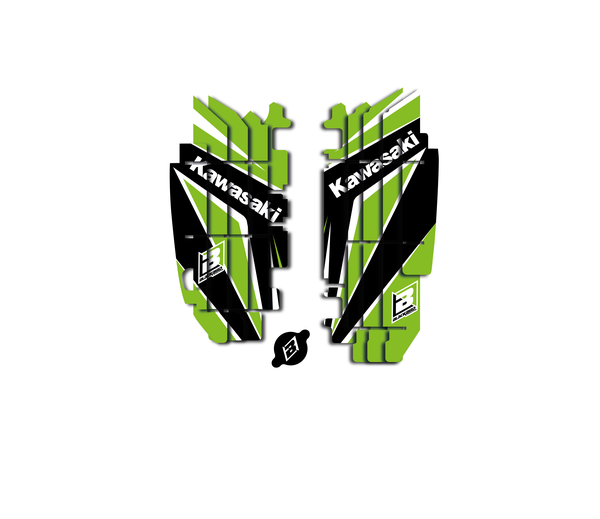 Rad Louver Decals Black, Green, White, 1, nordicamoto.ro