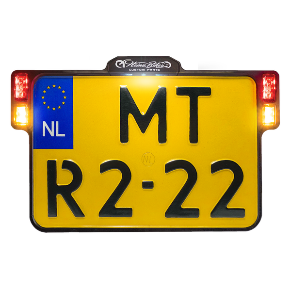 License Plate Holder 3-in-1 For Eu Countries Black, 1, nordicamoto.ro