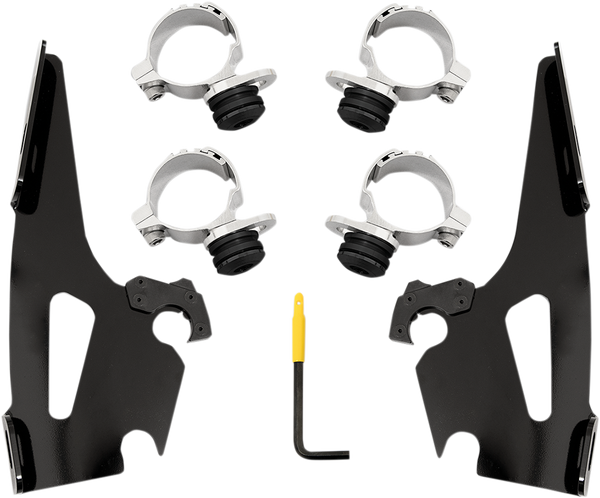 Fats/slim Windshield Trigger-lock Complete Mount Kit Black, 1, nordicamoto.ro