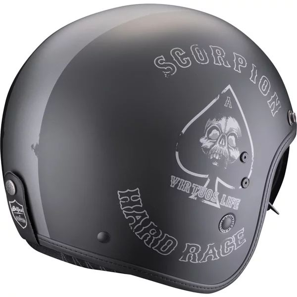 SCORPION BELFAST EVO SPADE M nyitott arcú bukósisak, matt fekete/ezüst, 3, nordicamoto.ro