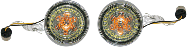 Probeam® Ringz Bullet Bezel Led Turn Signal Chrome, 1, nordicamoto.ro