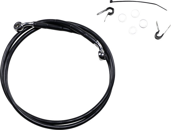 Extended Length Black Vinyl Brake Line Kit Black Oversize [+254 mm (10'')], 1, nordicamoto.ro