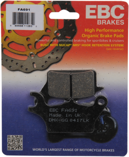 Organic Base (r)fa(r) Brake Pads, 1, nordicamoto.ro