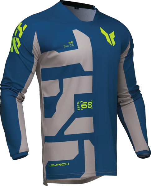 Tricou Enduro Thor Launchmode Forge Blue M, 1, nordicamoto.ro