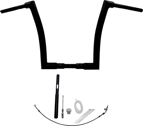 1-1/2(r) Ez Install Flat Top Handlebar Kit Black, 1, nordicamoto.ro