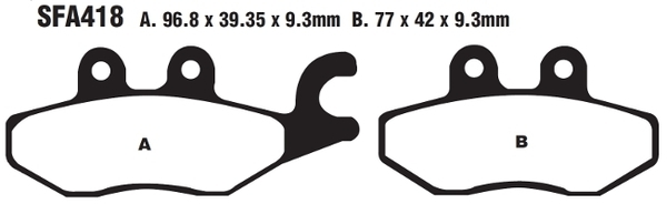 Sfa Series Organic Scooter Brake Pads, 1, nordicamoto.ro