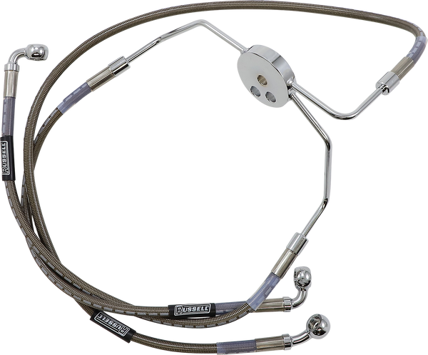 Cycleflex Extended Length Front Brake Line Kit Silver, Polished Oversize [+102 mm (4'')], 1, nordicamoto.ro