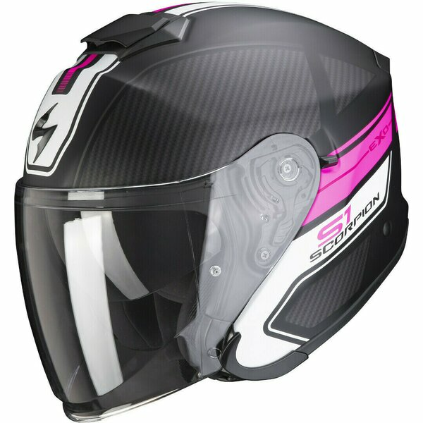 Casca open face/jet SCORPION EXO-S1 CROSS-VILLE Negru/Alb/Galben Fluo S, 1, nordicamoto.ro