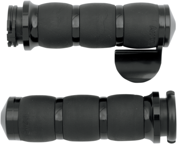 3-ring Velvet Air Grips Black, 1, nordicamoto.ro