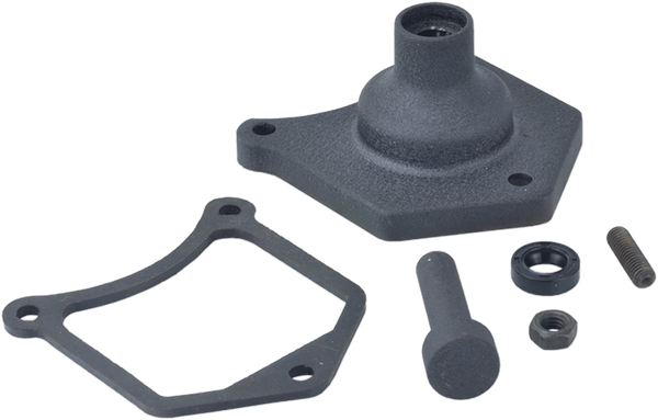Solenoid End Cover/starter Buttons Black, Wrinkle, 1, nordicamoto.ro
