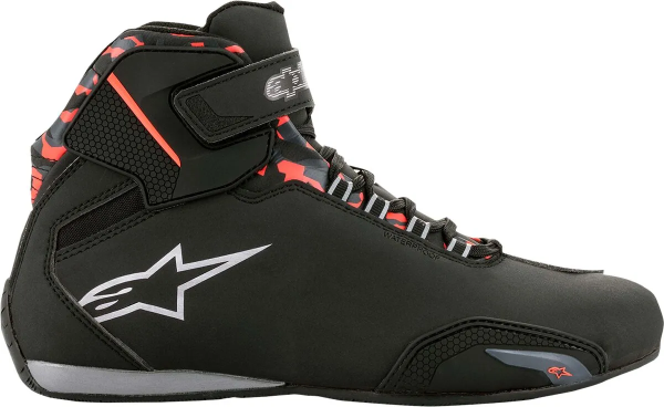 Alpinestars Sektor WP csizma, fekete/szürke/piros, 4, nordicamoto.ro