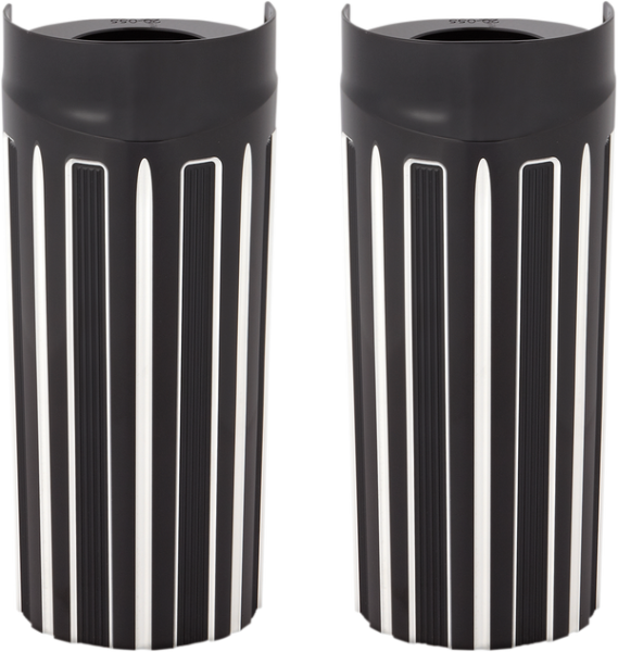 Aluminum Fork Boot Covers Black, Silver, 1, nordicamoto.ro