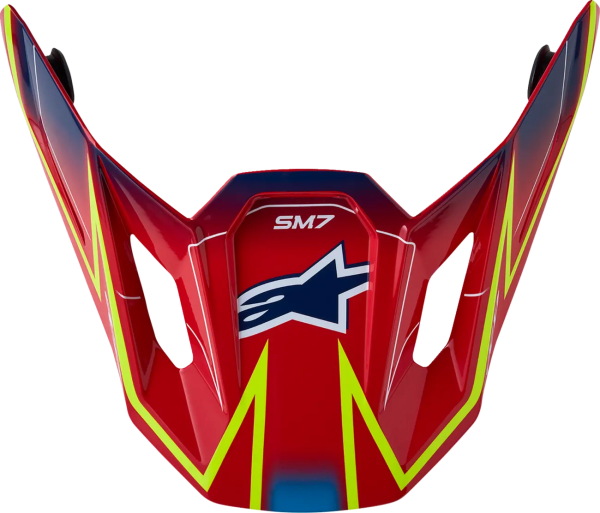 Alpinestars SM7 öntött sisak – piros/sárga/kék, 1, nordicamoto.ro