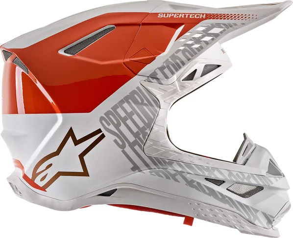 Supertech M8 Triple Mx Helmet Orange, White  2XL, 5, nordicamoto.ro