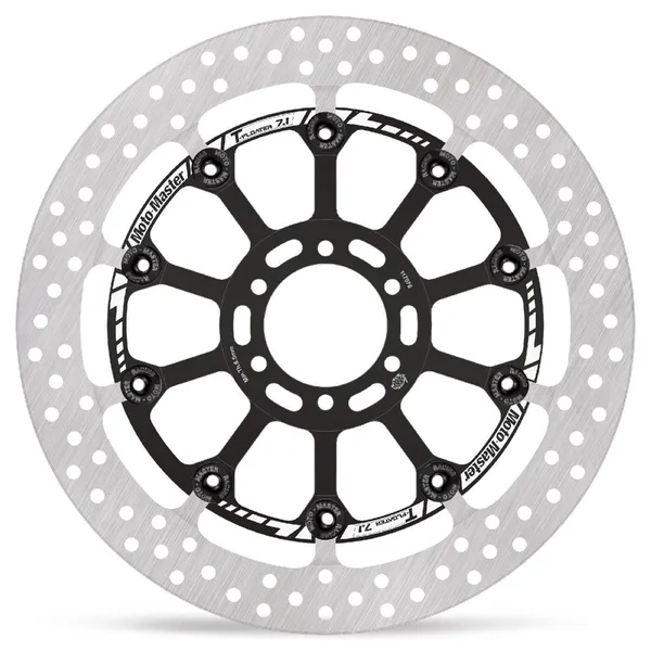 Halo sorozatú úszó rotor – fekete, ezüst, rozsdamentes acél, 1, nordicamoto.ro