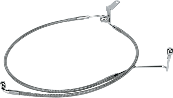 Extended Length Stainless Steel Brake Line Kit Silver, Clear-coated Oversize [+76 mm (3')], 1, nordicamoto.ro