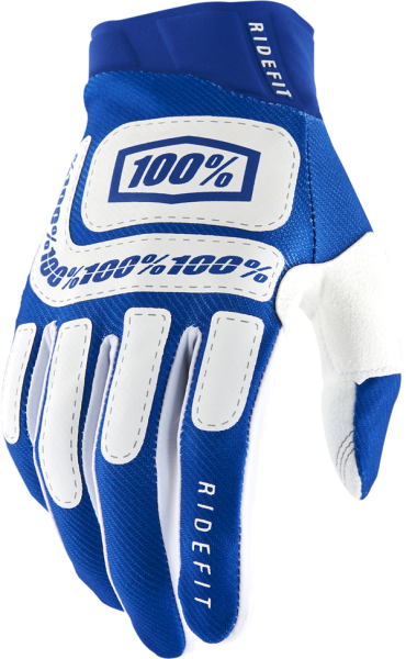 Manusi 100% Ridefit kék/fehér S, 2, nordicamoto.ro