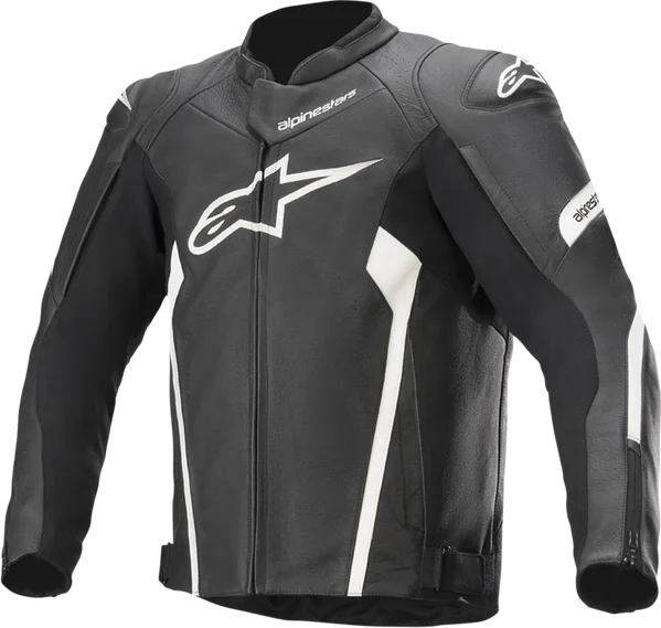 Geaca Piele Alpinestars Faster v2 Black White, 1, nordicamoto.ro