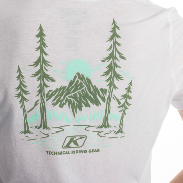 Tricou Dama Klim Canyon Tri-blend Dusty White - Hedge Green, 8, nordicamoto.ro
