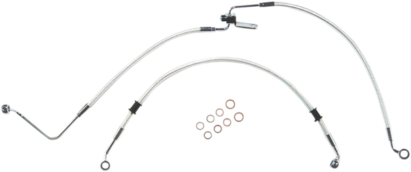 Braided Dot Rear Brake Line Kit Chrome, Sterling Chromite® Ii, 2, nordicamoto.ro
