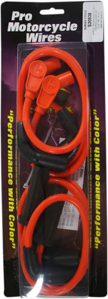 8mm Custom-fit Spark Plug Wire Kit Orange, 1, nordicamoto.ro